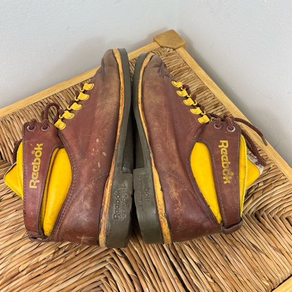 Vintage Brown Leather Reebok Hiking Boots Sz 7 1/2 - Picture 12 of 16